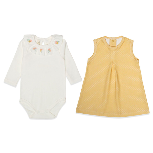 Conjunto Body Manga Longa com Gola e Vestido Suedine – Elefantinha
