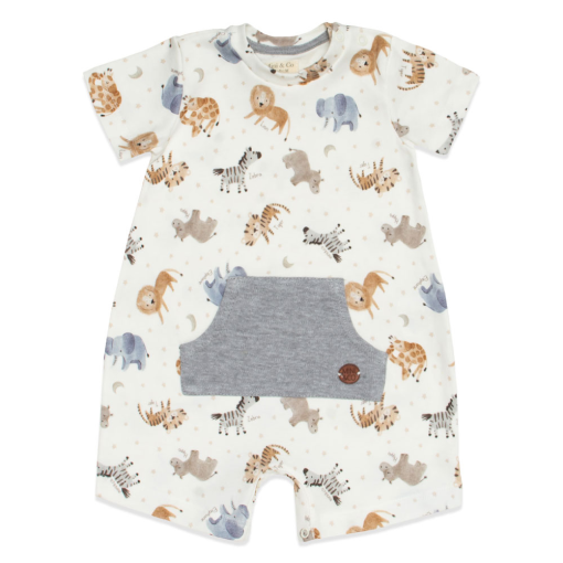 Macacão Manga Curta Estampado Bolso Canguru Masculino – Safari Sleep