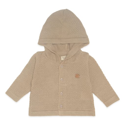 Casaquinho Tricot com Capuz Verde Cáqui Unissex
