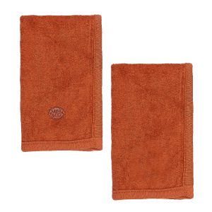 Kit 2 Toalhas de Boca Atoalhadas Terracota