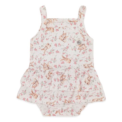 Body Vestido com Alça  Avulso Suedine Feminino – Floral Coelha