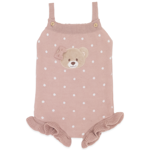 Body Banho de Sol Trançado Tricot - Rosa Feminino