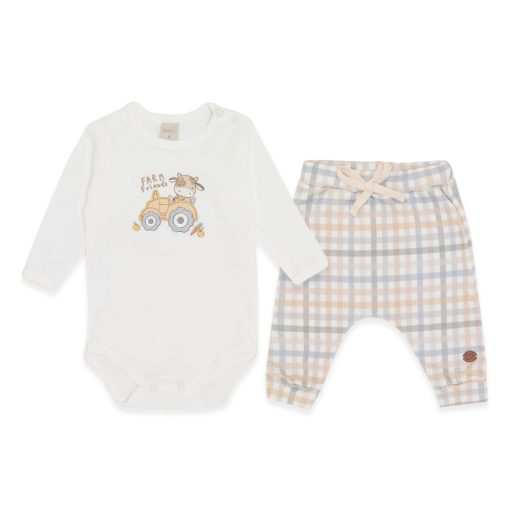 Conjunto Body Manga Longa Bordado e Calça Suedine Masculino – Fazendinha