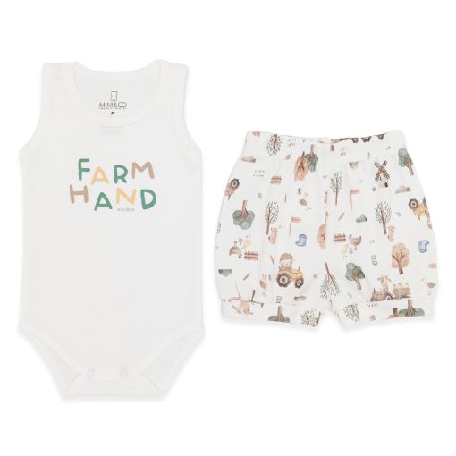 Conjunto Body Regata e Shorts Barra Virada Masculino – Fazendinha