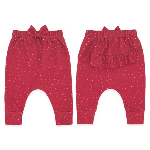 Calça com Laço e Babado Suedine Feminina –  Cogumelos