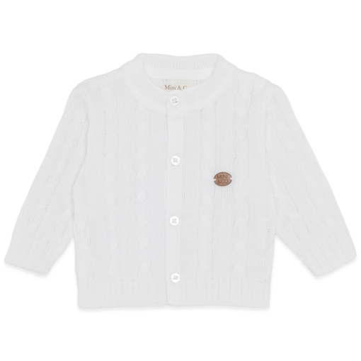 Casaquinho Avulso Tricot Trançado Off White - Unissex