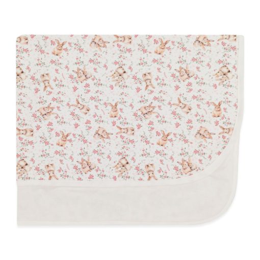 Manta com Forro Avulsa Estampada Feminina – Floral Coelha