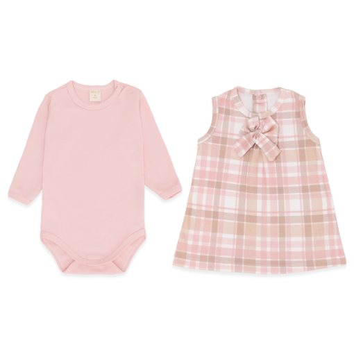 Conjunto Body Manga Longa e Vestido Suedine Feminino - Brinquedos