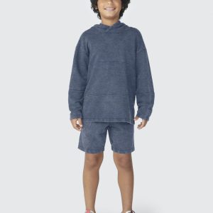 Blusão Moletom com Capuz Recortes Marinho Hering - Masculino