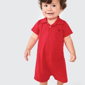 Macacão Curto Polo Vermelho Hering - Masculino