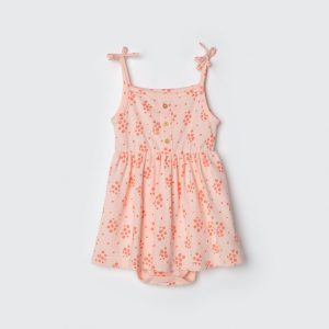 Body Vestido Alcinha Estampado Laranja Hering - Feminino