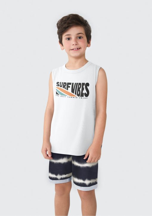 Conjunto Camiseta Regata e Bermuda Surf Vibes Hering - Masculino