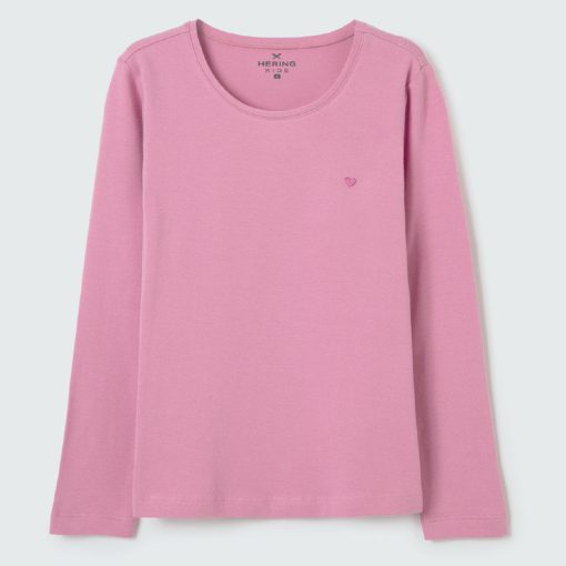Blusa Manga Longa Básica Rosa Hering - Feminino