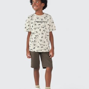 Camiseta Manga Curta Off White Skates Hering - Masculina
