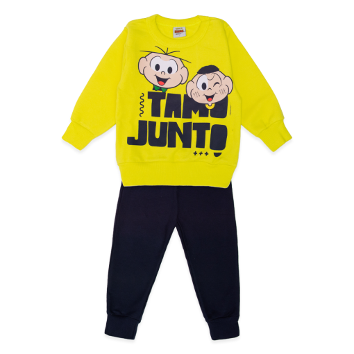 Conjunto Moletom Turma da Mônica Tamo Junto Verde - Masculino