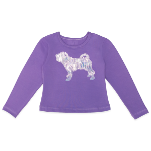Camiseta Manga Longa Cotton Bordada Lantelouja Lilás Charpey - Feminina