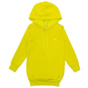 Vestido Manga Longa Moletom com Capuz Verde Charpey - Feminino