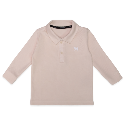 Camisa Polo Manga Longa Malha Waffel Areia Charpey - Masculina