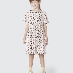 Vestido Manga Curta com Babados Oncinha Hering - Feminino