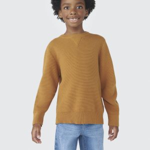 Blusão Manga Longa Tricot Caramelo Hering - Masculino