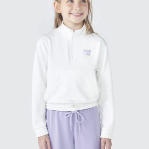 Blusão Gola Alta com Zíper Enjoy Life Off White Hering - Feminina