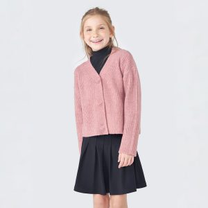 Casaco em Tricot Básico Rosa Hering - Feminino