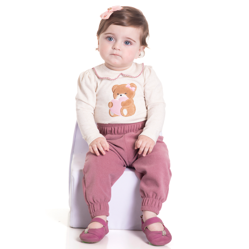 Conjunto Body Gola Babado e Calça Dupla Face Randa Mundu - Feminino
