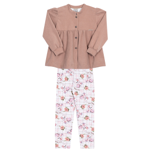 Conjunto Casaco e Legging Bege Randa Mundu - Feminino