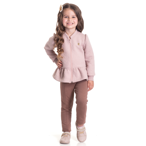Conjunto Casaco Matelassê e Legging Grão Randa Mundu - Feminino