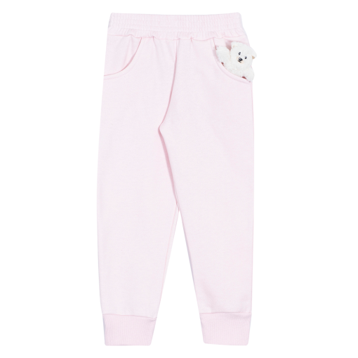 Calça Moletom Peluciado com Ursinho Rosa Cake - Feminina