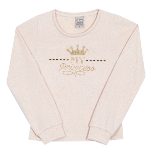 Blusa Manga Longa Tricot Soft Peach Randa Mundu - Feminino