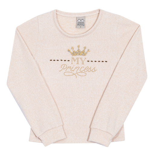 Blusa Manga Longa Tricot Soft Peach Randa Mundu - Feminino