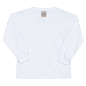 Camiseta Manga Longa Básica com Punho Branca Randa Mundu - Masculina