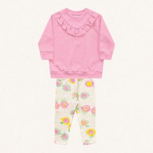 Conjunto Moletom com Legging Estampada Bebê Fakini - Feminina