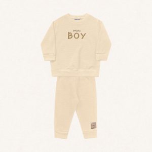 Conjunto Blusão e Calça Mini Boy Baunilha Fakini - Masculino