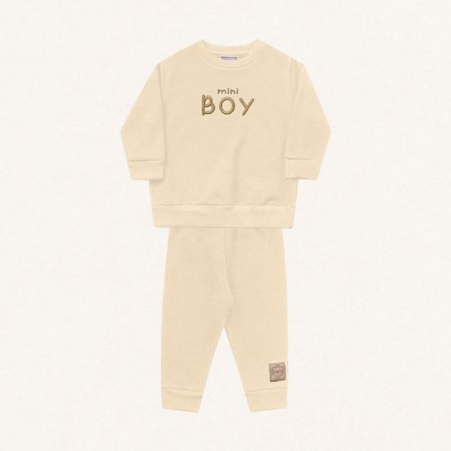 Conjunto Blusão e Calça Mini Boy Baunilha Fakini - Masculino