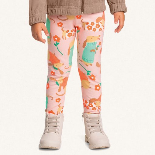 Calça Legging Estampada Cachorrinho Fakini - Feminina