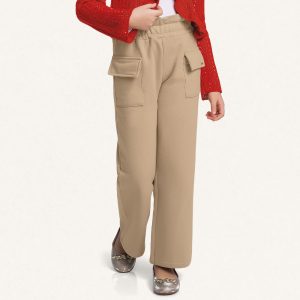 Calça Malha Wide Leg com Bolsos Fakini - Feminina