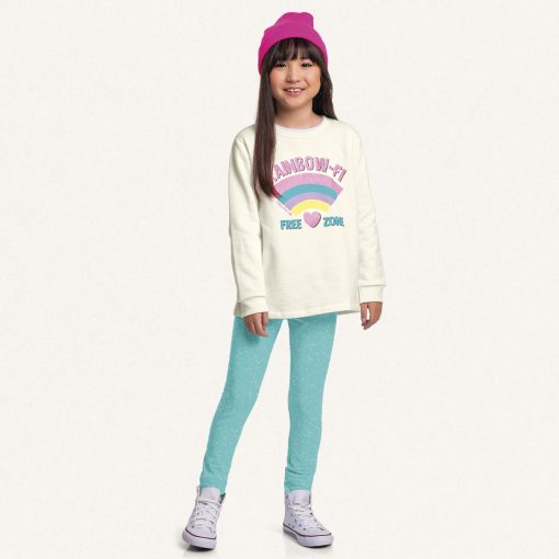 Conjunto Moletom Blusa e Legging Rainbow-Fi Fakini - Feminino