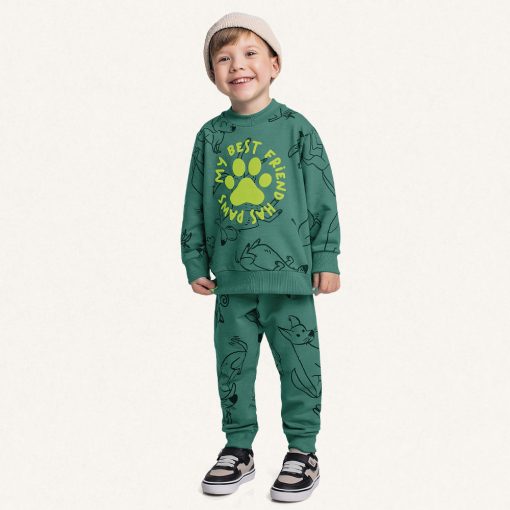 Conjunto Moletom My Best Friend Estampado Fakini - Masculino