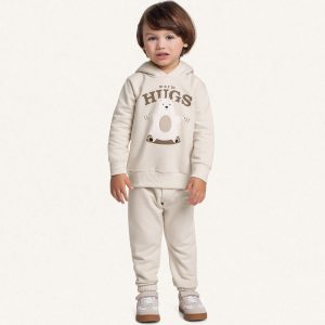 Conjunto Moletom Estampado Urso Polar Fakini - Masculino