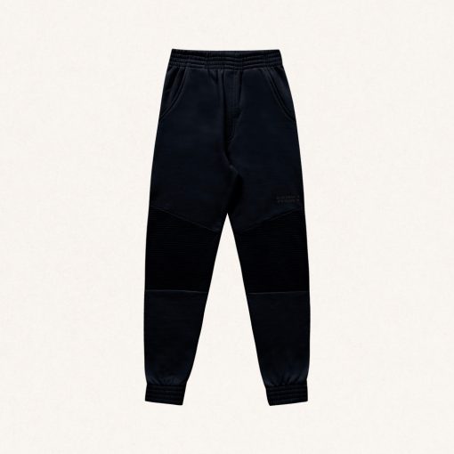 Calça Moletom Jogger Peluciada Preta com Recorte no Joelho Fakini - Masculina