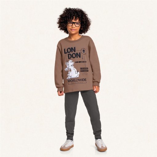 Conjunto Moletom London Marrom Fakini – Masculino