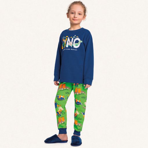 Conjunto Pijama Moletom Peluciado Dino Fakini - Masculino