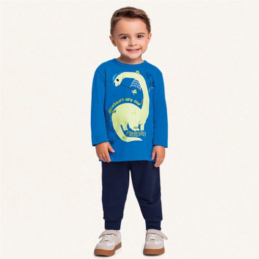 Conjunto Camiseta e Calça Dinossaurs Are Our Friends Fakini - Masculino