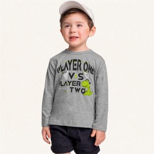 Camiseta Manga Longa Estampada Player One Fakini - Masculina