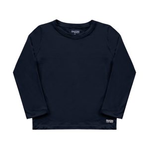 Camiseta Manga Longa Térmica Peluciada Marinho Fakini - Unissex