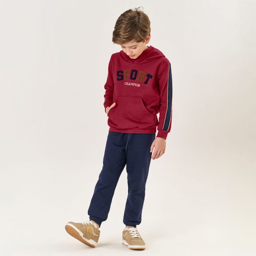 Conjunto Moletom Blusa Capuz e Calça Sport Vermelho Tileesul - Masculino