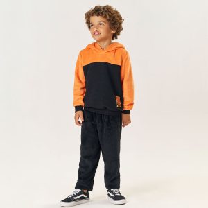Conjunto Blusa Capuz e Calça com Pelinho Laranja Tileesul - Masculino