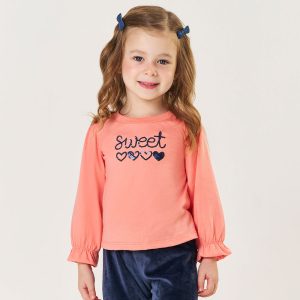 Blusinha Manga Longa Sweet Coral Tileesul - Feminino